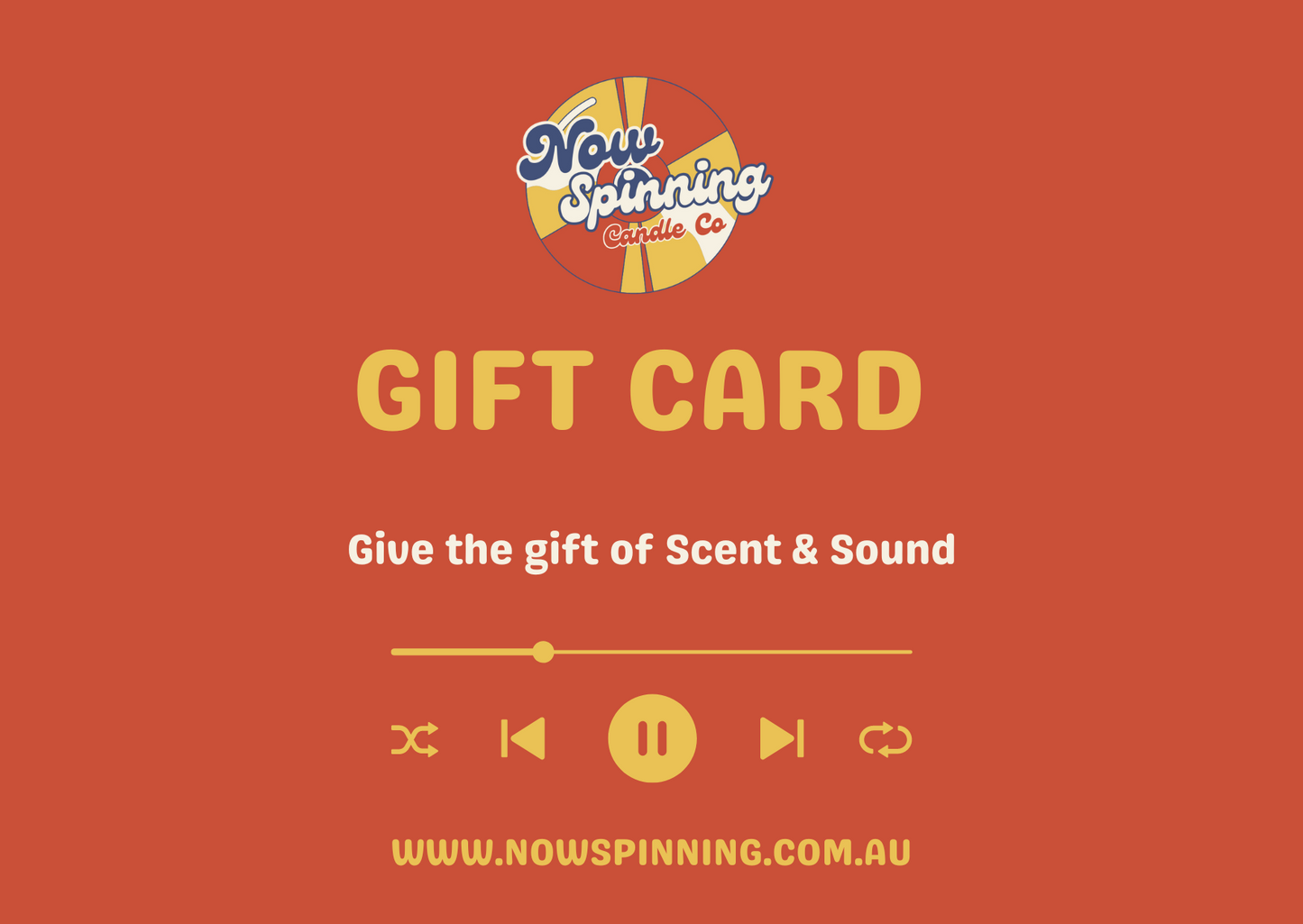 Now Spinning Candle Co. E-Gift Card